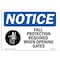 Signmission OSHA, Fall Protection Required When With Symbol, 14in X 10in Rigid Plastic, OS-NS-P-1014-L-12470 OS-NS-P-1014-L-12470 - alternate 1